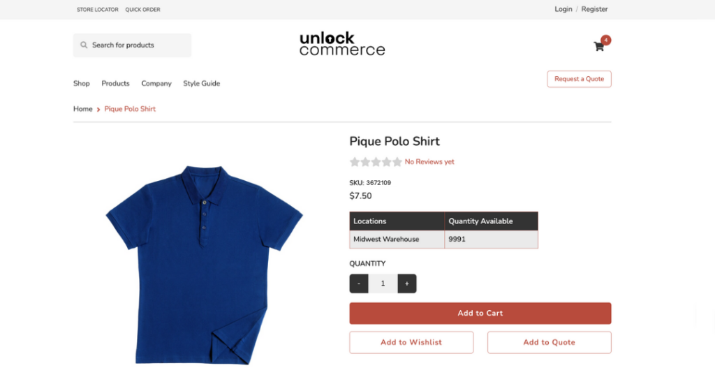 Stock by Location Demo - Polo Shirt