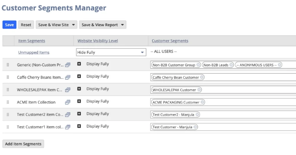 Customer Segments Manager - Hide fully