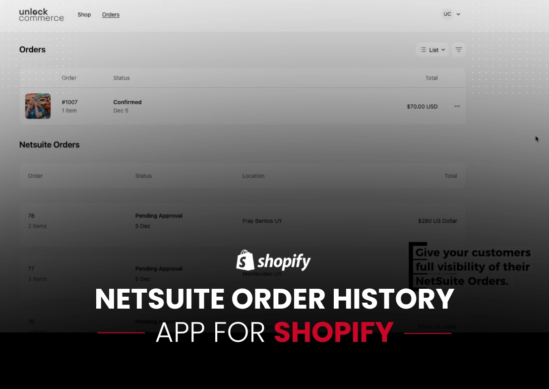 NetSuite Order History - Shopify App